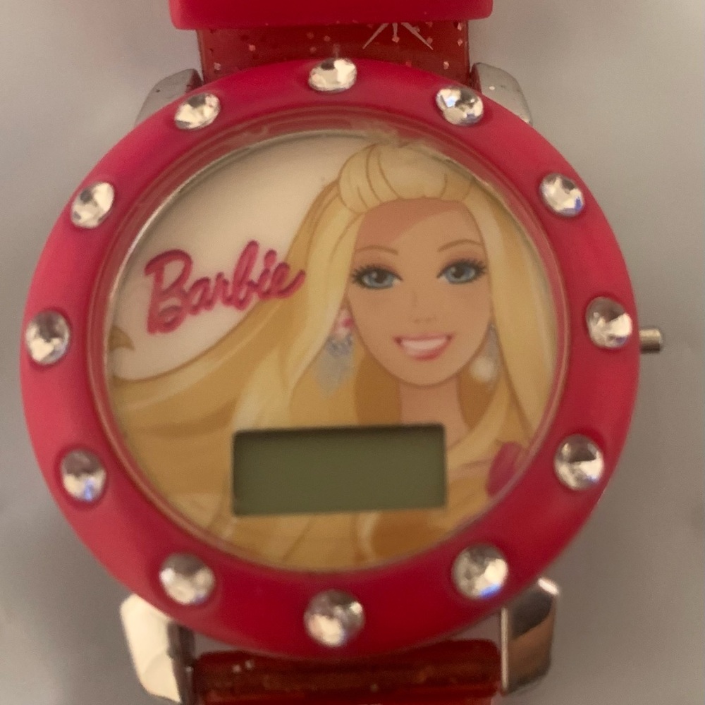 Barbie Red Smartwatch with Digital Display and Crystal Accents